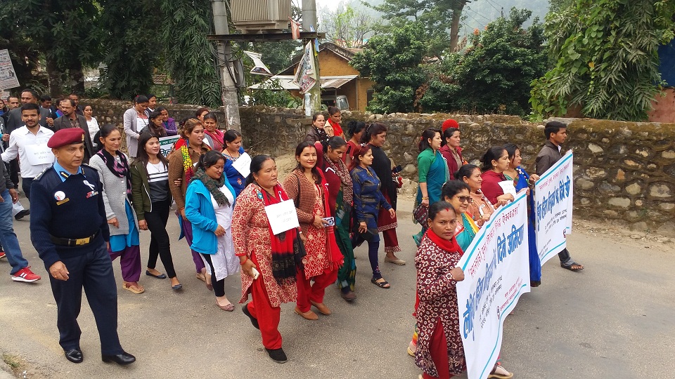सिन्धुलीमा लैङ्गिक हिंसा विरुद्ध मौन र्‍याली