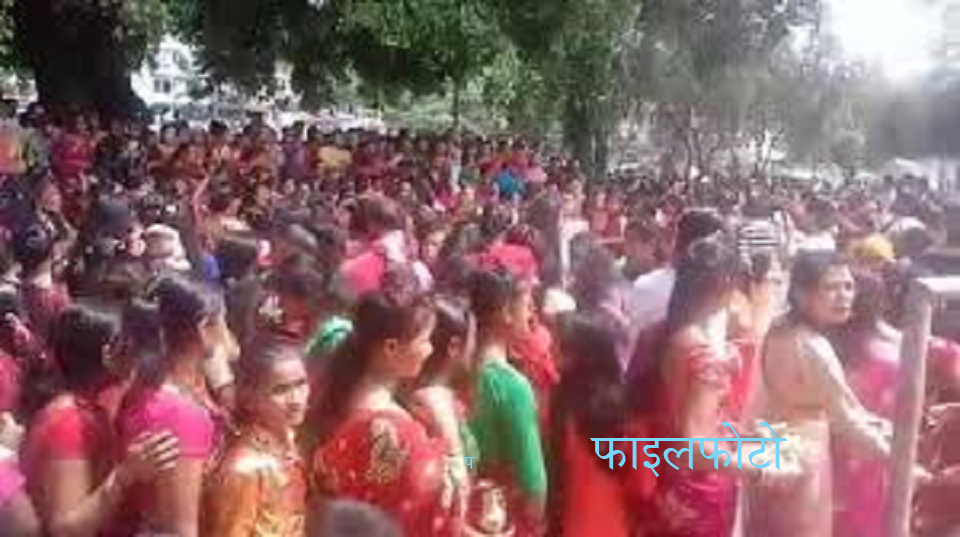 सिन्धुली तीजको दिन मन्दिर तथा अन्य स्थानमा भेलाहुन नि षेध
