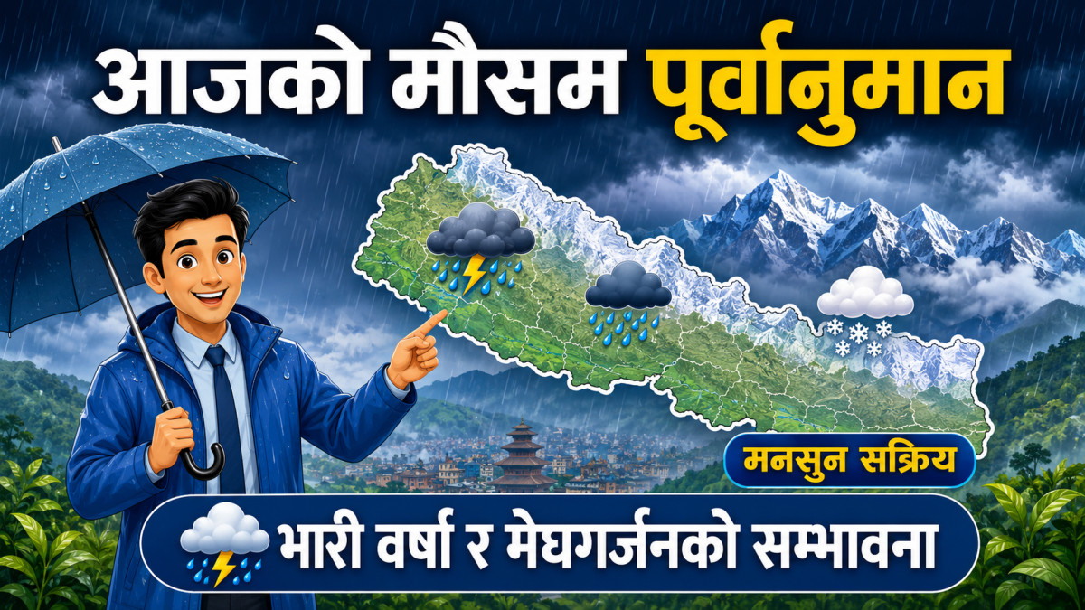यस्तो छ आजको मौसम पूर्वानुमान